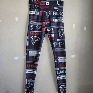Falcons Kids Graphic Leggings - Black and Red